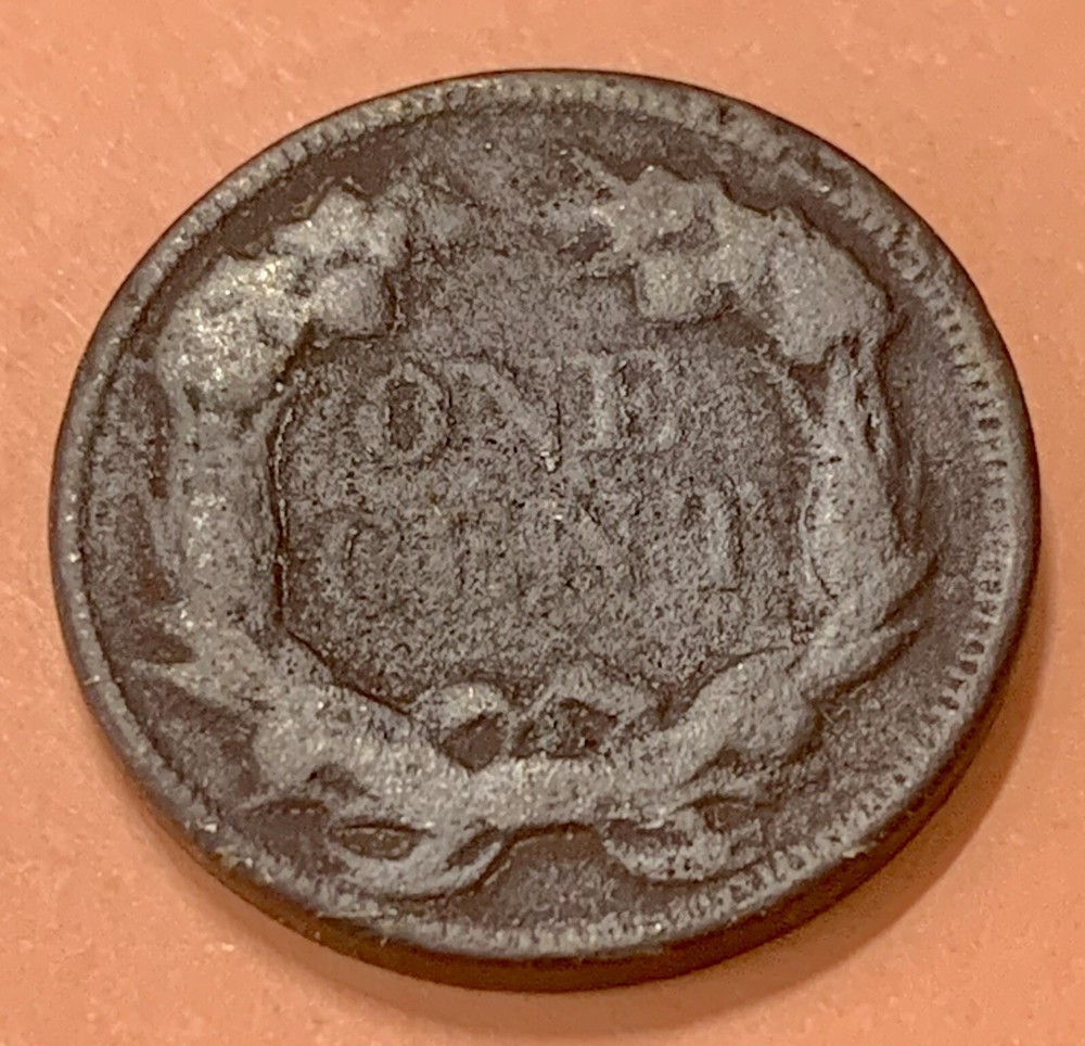 1858-P Flying Eagle Cent, LL (Lrg. Ltrs.) Low Good Grade, Dark