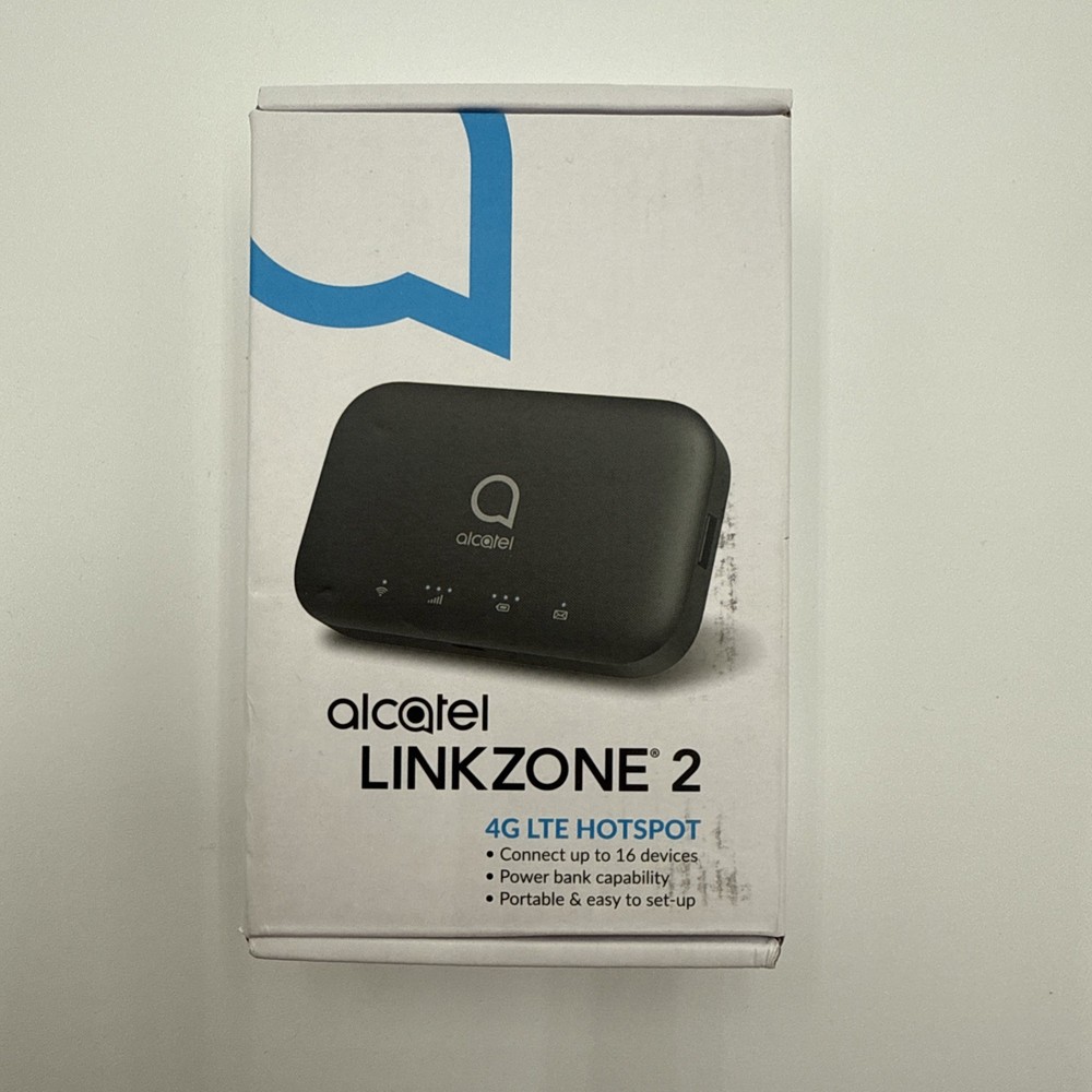 ALCATEL LINKZONE 2 4G LTE HOTSPOT BLACK MW43TM - SEALED - **LOCKED NEEDS CODE**