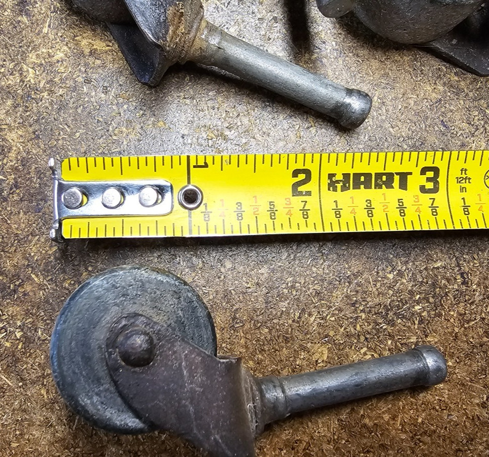 Large Lot of 12 Vintage Caster Wheels Wooden & Steel