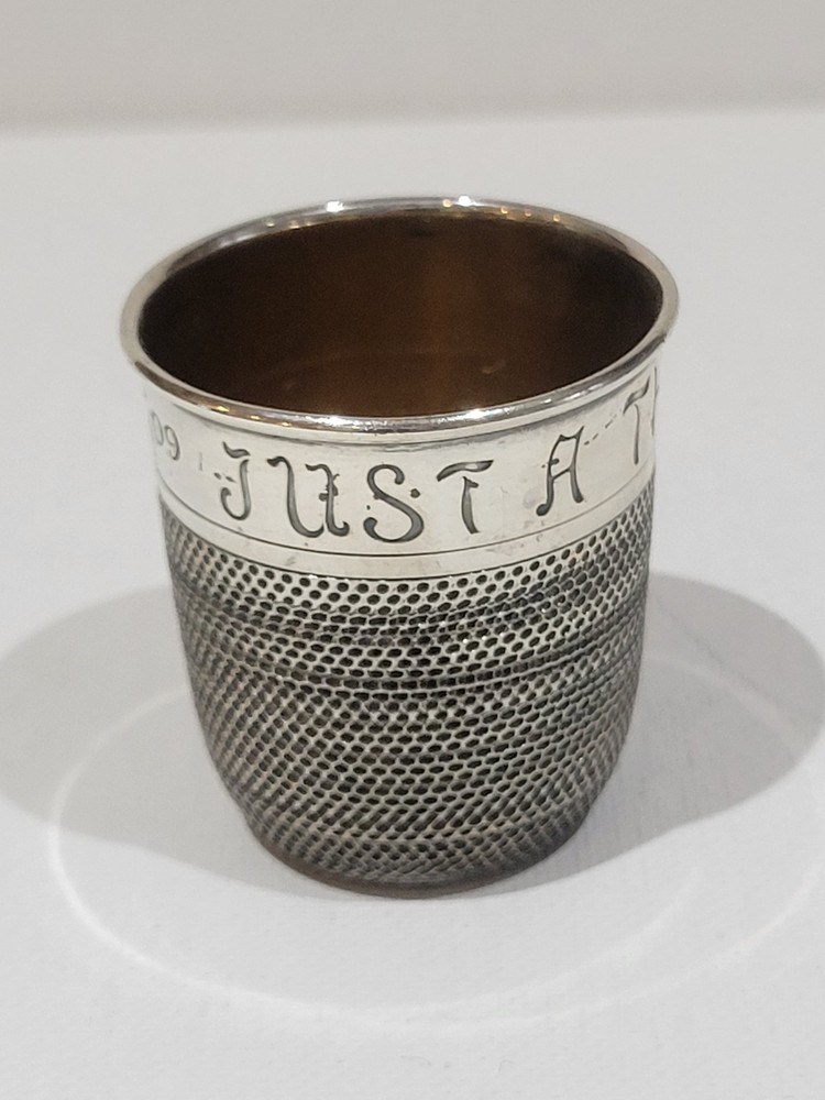 Just A Thimble Full Sterling Silver Cup Circa 1900