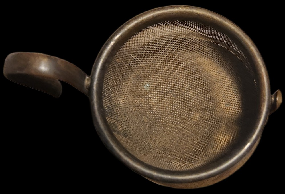 Vintage German Tea Bag Strainer Bowl Dish Silverplate Please read description