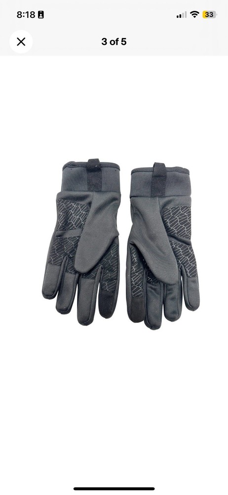 Mossy Oak Men's Midweight Gloves Black, Medium touchscreen capable, New w/o tags