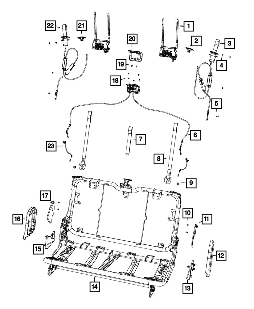 Genuine Mopar Seat Back Release Bezel 7FH44TX7AA