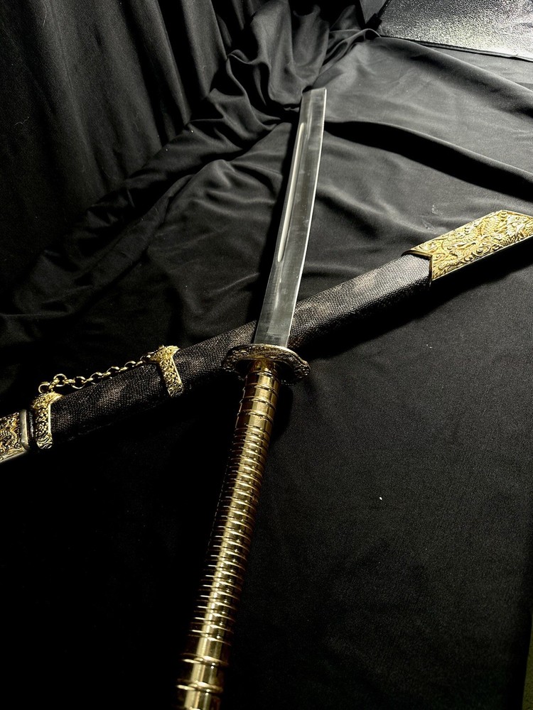Executioner's Sword 2 Hands Short Blade Snakeskin Scabbard Taiwan