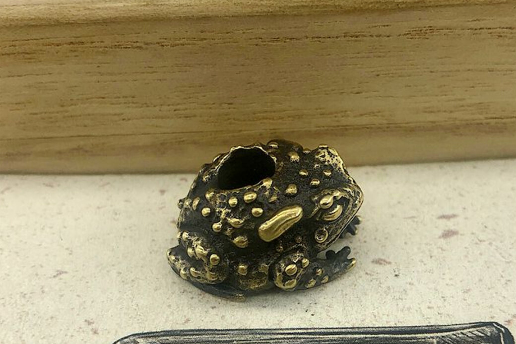 Frog Paracord Bead Hand-Casted Brass Charms EDC Accessories Pendant Buckle