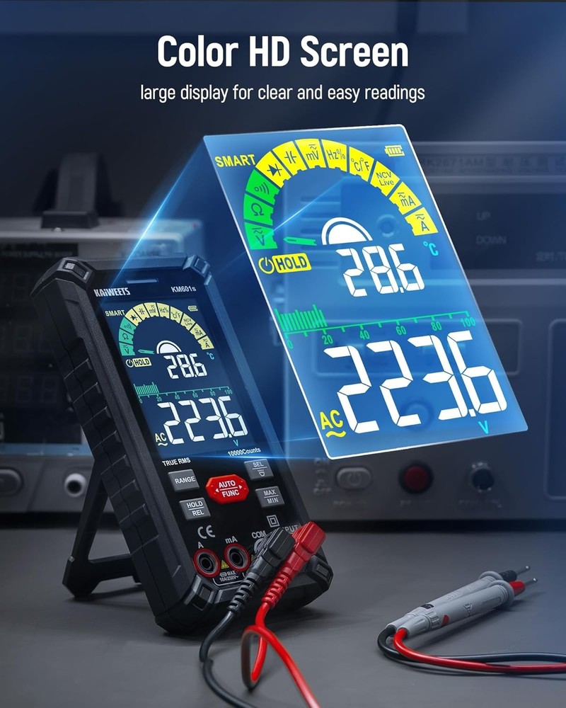 Digital Multimeter 10000 Counts TRMS Auto Ranging Rechargeable Smart Multimeter