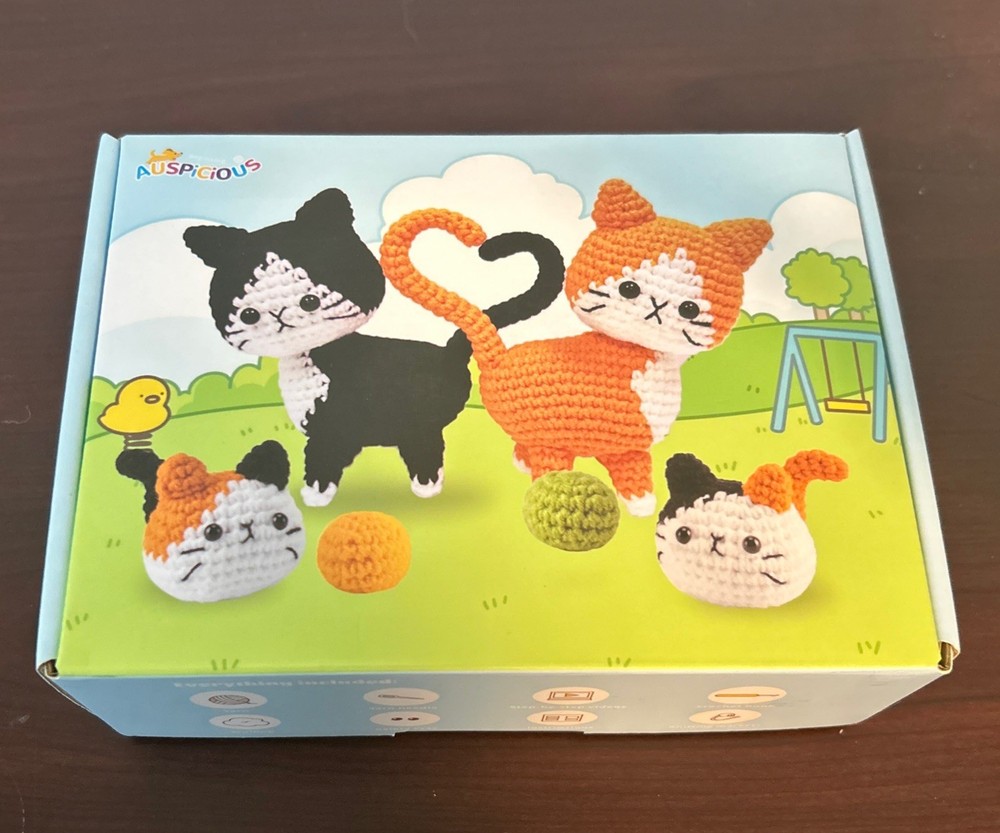 Crochet Kit for Beginners- Cat Crochet Kits **OPEN BOX