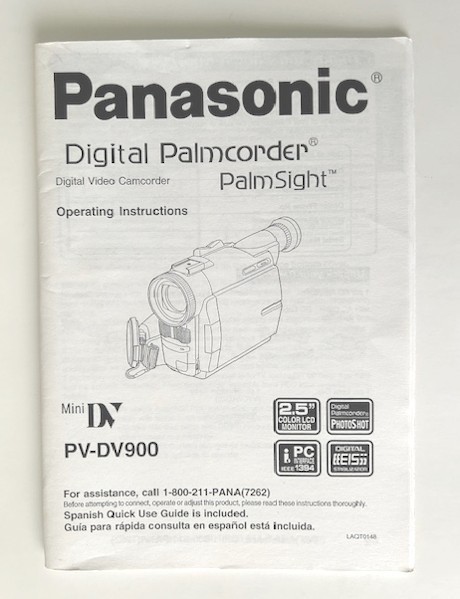 Panasonic Digital Palmcorder PV-DV900 Operating Instruction Manual