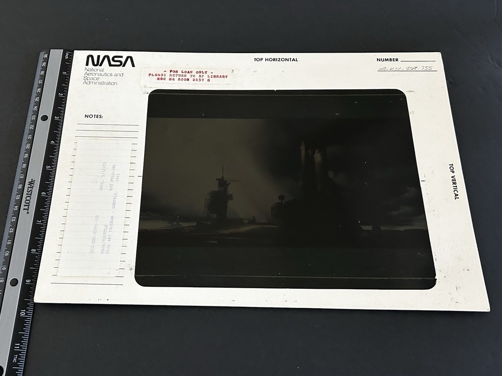 1983 NASA KSC Space Shuttle Orbiter Art Program Presentation Transparency