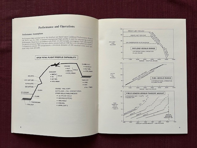 Lockheed L-1011-500 Technical Profile 1980 Brochure