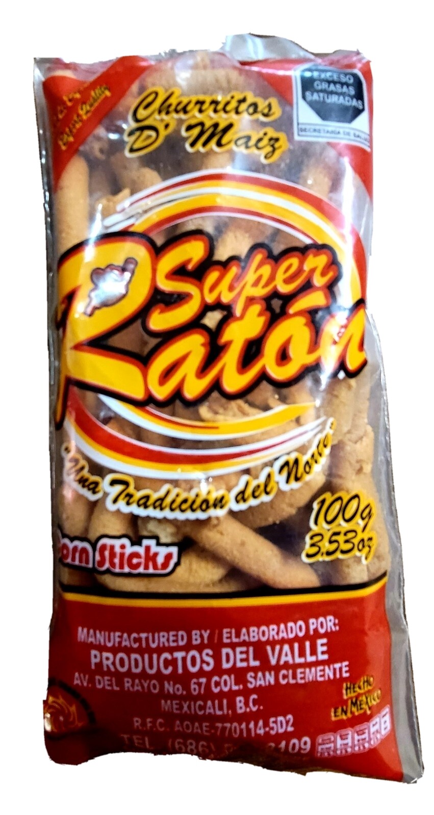 Churritos (corn sticks)Super Raton 24 bolsas Snacks