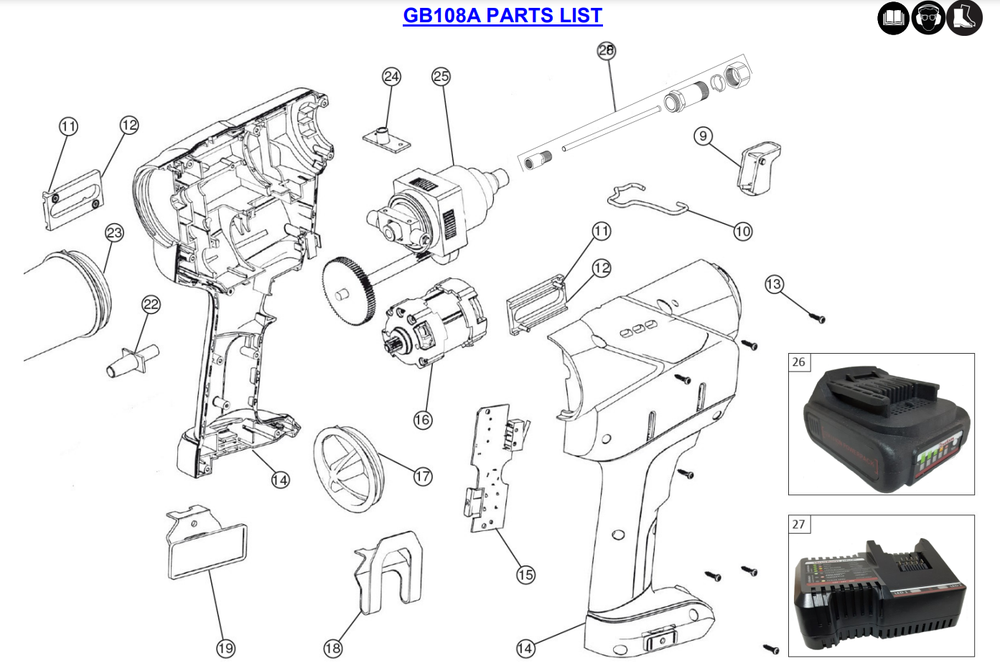 Gage Bilt GB108A Lockbolt Tool