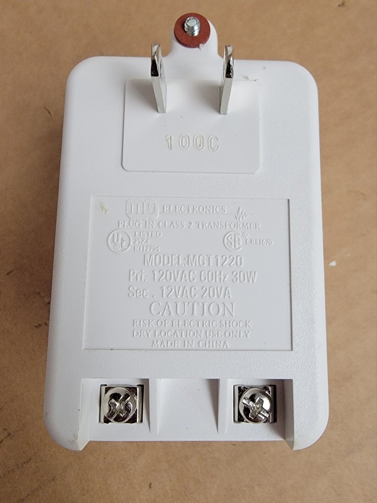 MGT1220 PLUG-IN TRANSFORMER.