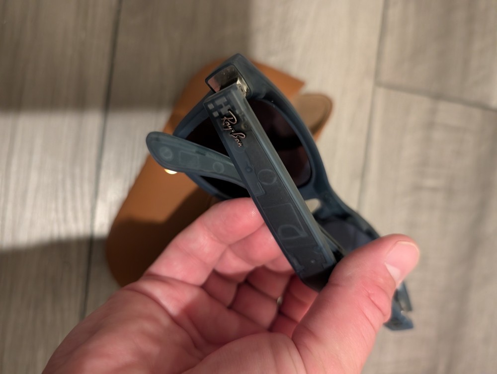 Rayban Meta Smart Glasses Wayfarer Blue See Through Frames