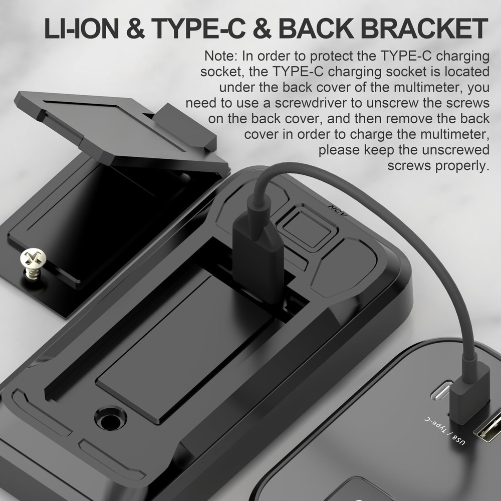 Multimeter Digital, Rechargeable Electrical Tester, NCV Intelligent Multi Tes...