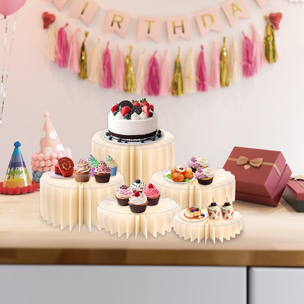 6 Pack Buffet Risers, Acrylic Food Display Risers for Buffet Table, Cardboard...