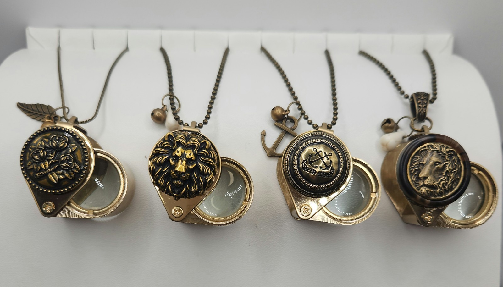 30× Jewelers Loupe Necklace Magnifier Loop Magnifying Glass Jewelry Silver Gold