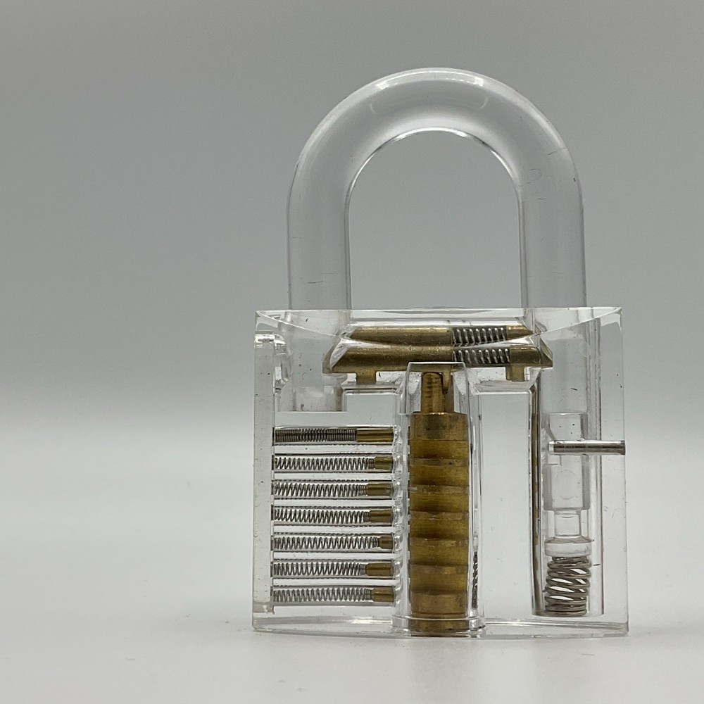 Transparent Practice Padlock For Training Purposes Case Does Not Lock.
