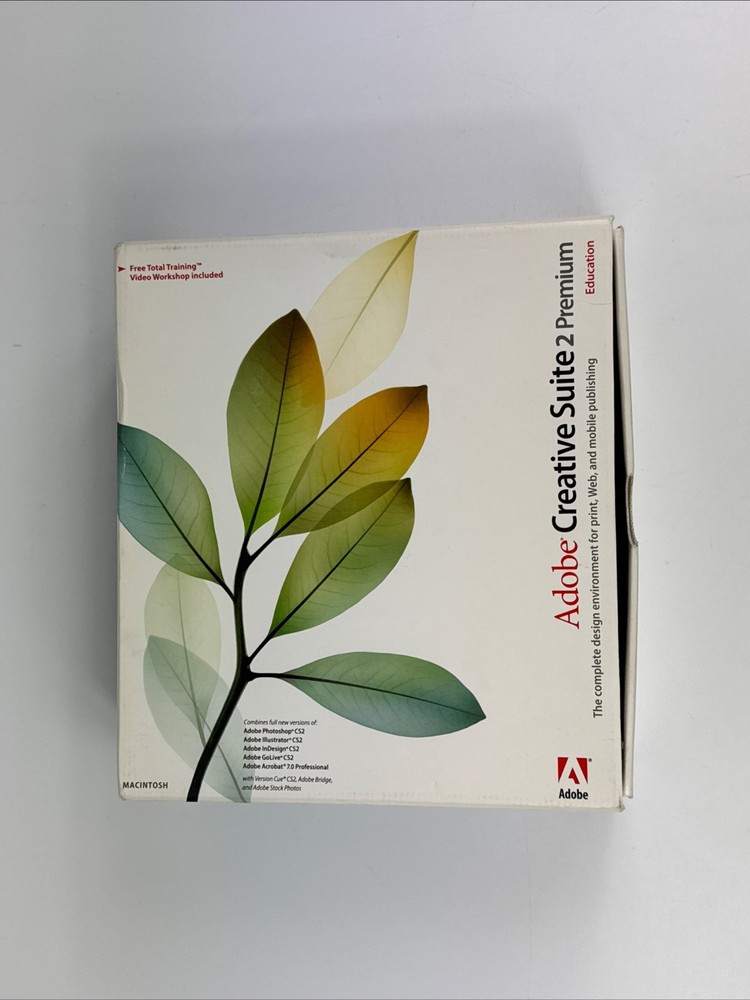 Adobe Creative Suite 2 Premium Education for Mac - 6 Disc Set -w/ Serial
