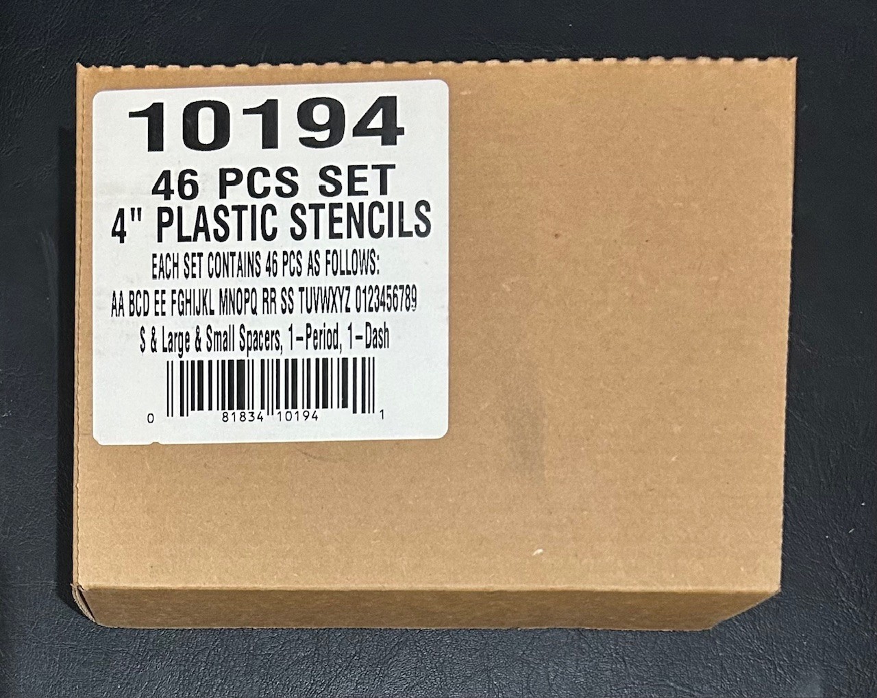 CH Hanson 10194 46 Piece 4" Plastic Interlocking Stencil Set