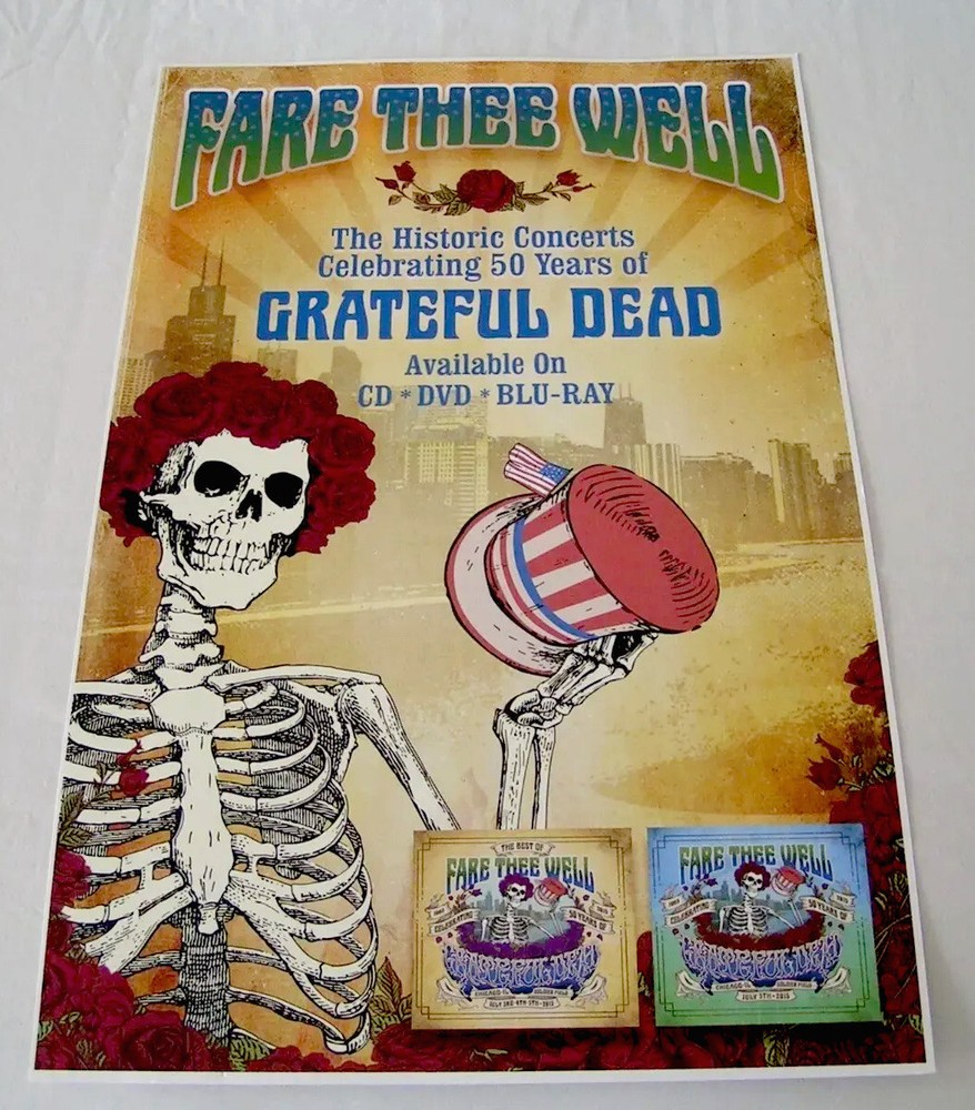 the Grateful Dead Fare Thee Well Official Album Poster Jerry Garcia Bob Weir