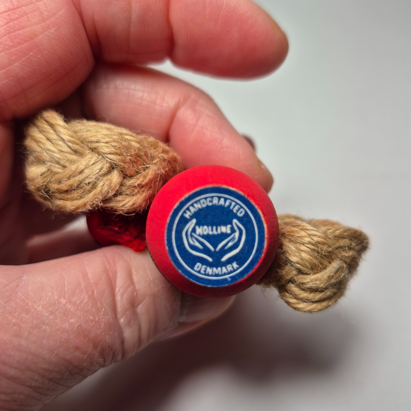 Holboll Denmark Folk Art Wood Female Gnome Christmas 3.5" Figurine