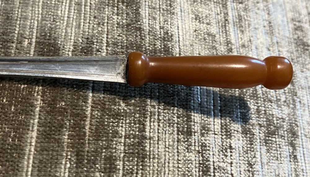 Butterscotch Bakelite Silver Plated Ice Tea Spoon