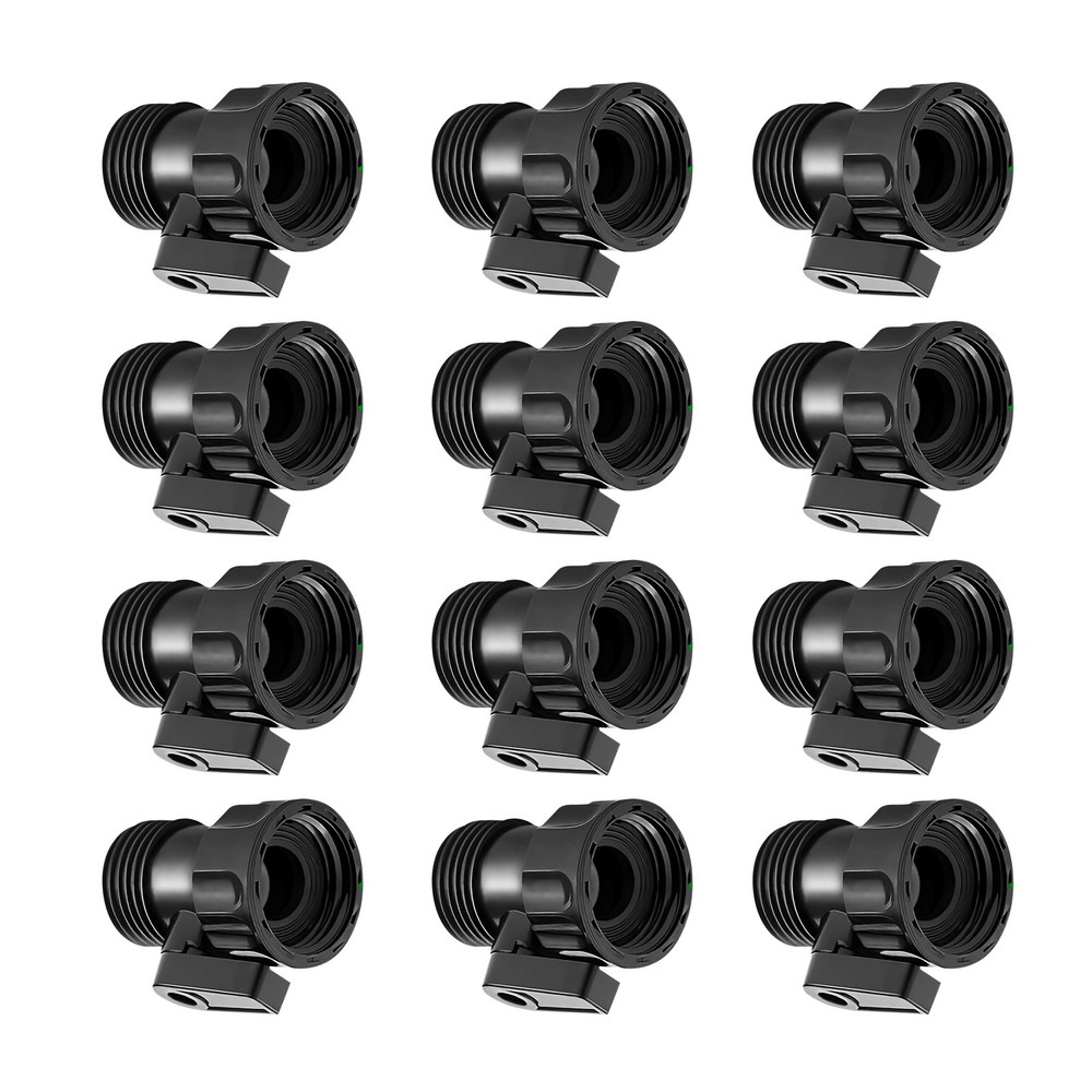 For Garden 12x Plastic Hose Shut-Off Valve 3/4" Thread Connector Coupling Set