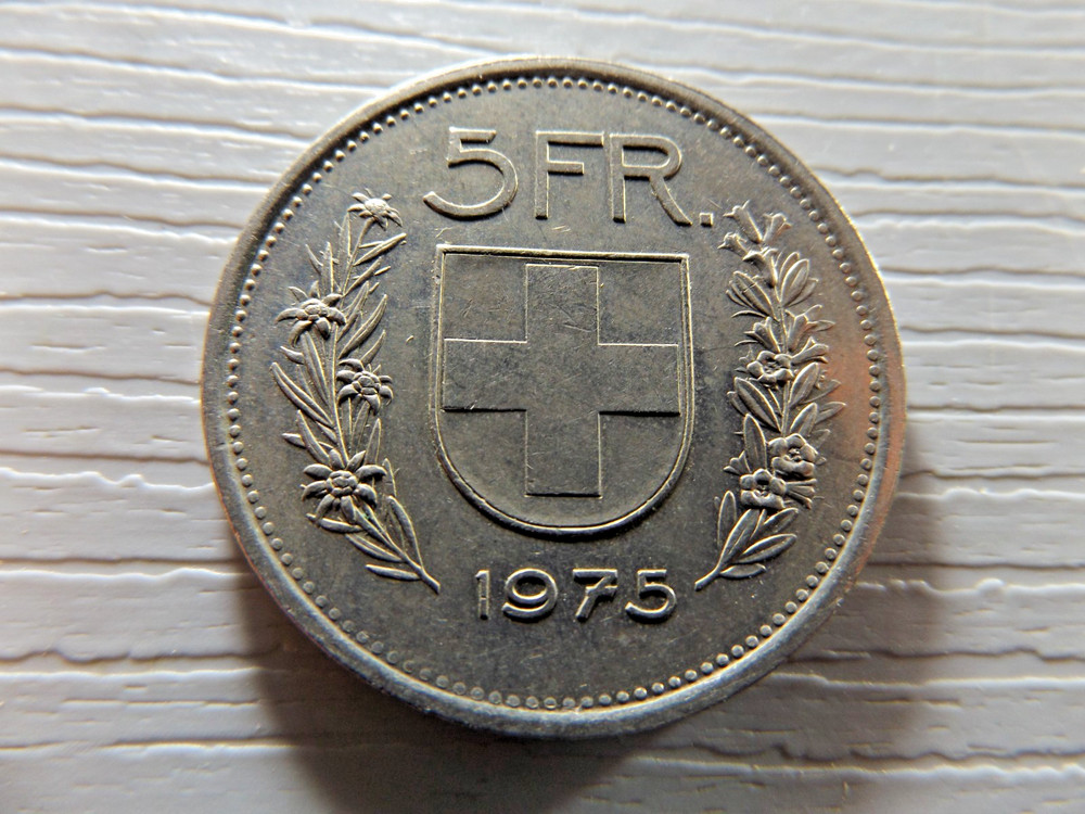 SWITZERLAND 1975 5 Francs