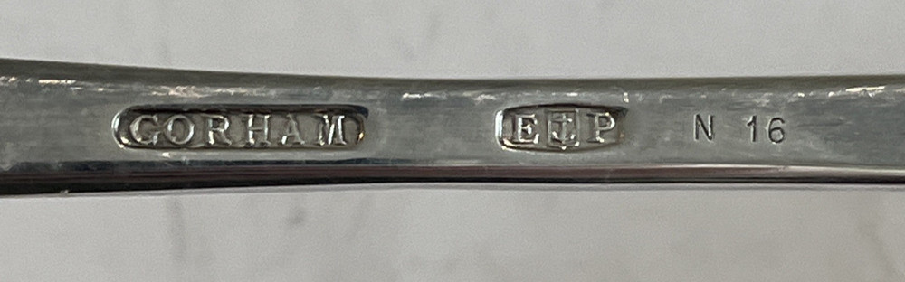 GORHAM - GENERAL de ROCHAMBEAU Revolutionary Era 12" SILVERPLATE SERVING Spoon