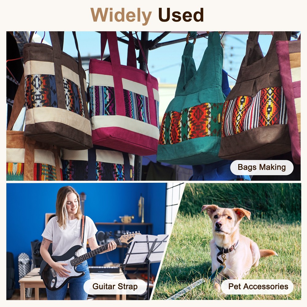 10Yards Nylon Webbing Strap, 38mm Striped Webbing Bag Strap, Gray