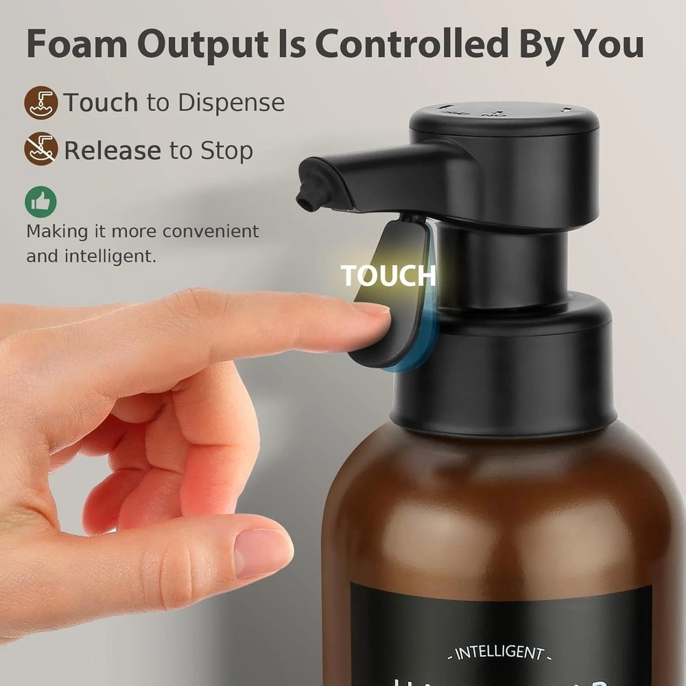 Automatic Foam Soap Dispenser 16oz Touchless Sensor Battery Operated 2-Pack
