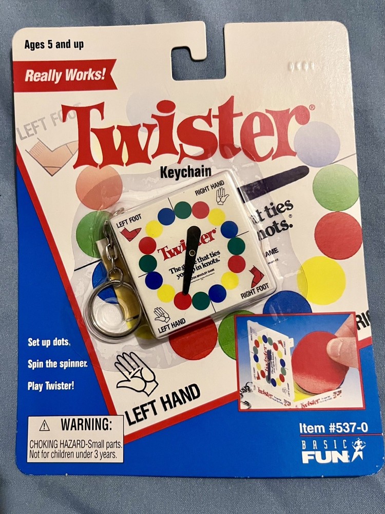 Basic Fun Twister Game Keychain 1998 New In Package