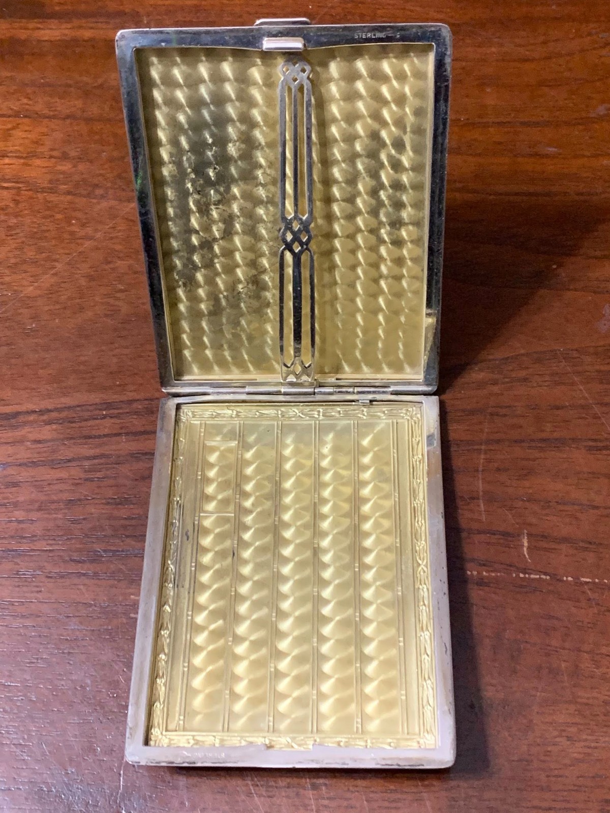 STERLING SILVER 925 CIGARETTE PACK BOX HOLDER CASE 101.7 GRAM SIGNED