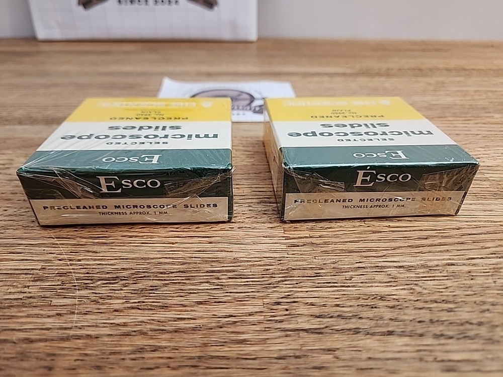 NOS Plain Microscope Slides, Esco, Fisher, Silver Label, Protecta, Precleaned