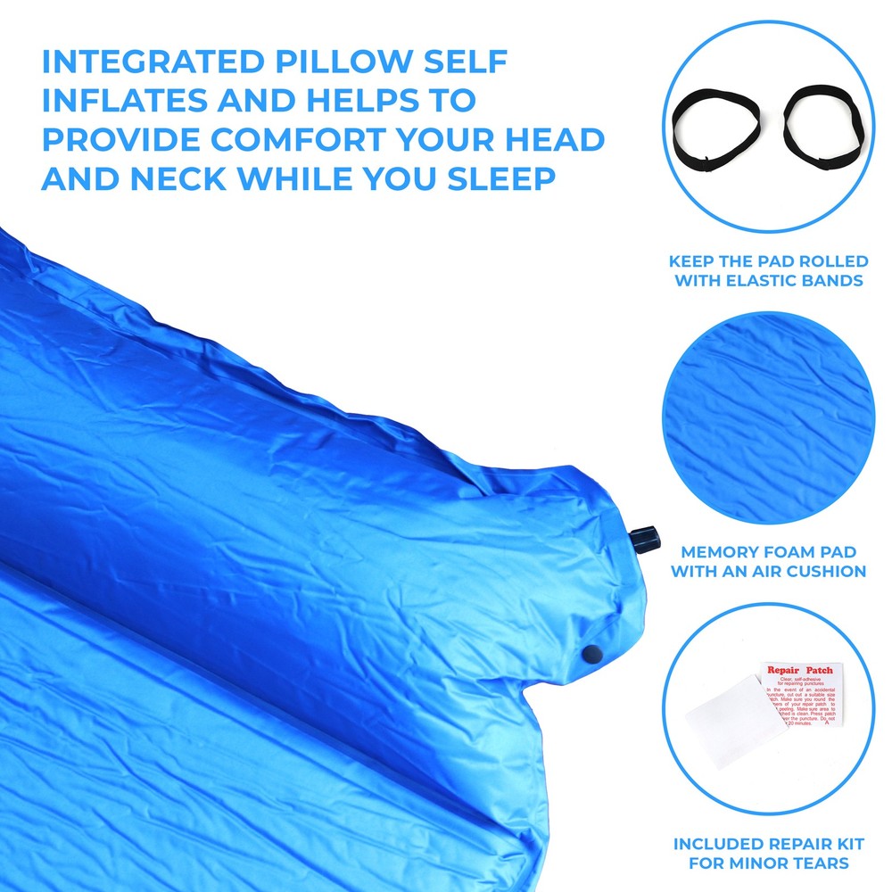 Osage River Self Inflating Sleeping Pad, Memory Foam with Integrated