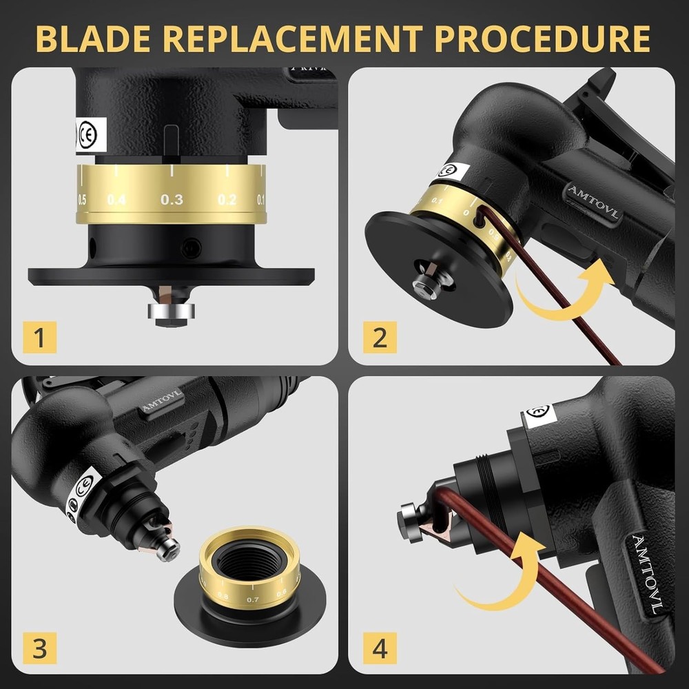 Pneumatic Chamfering Tool - Mini Air Chamfer Tool with 10 C-Angle & 10 R-Angle B