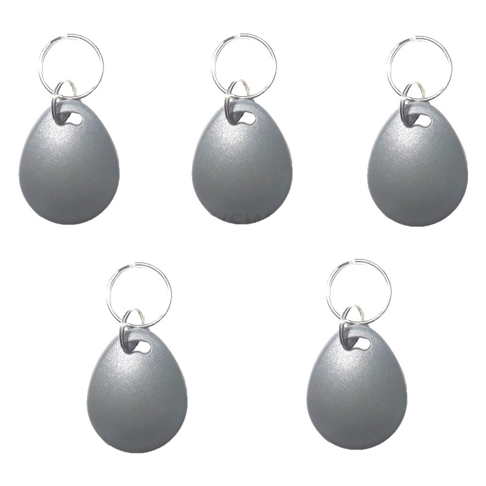5pcs Writable Rewrite 125KHz EM RFID Tag Keyfob Grey For Copier Access control