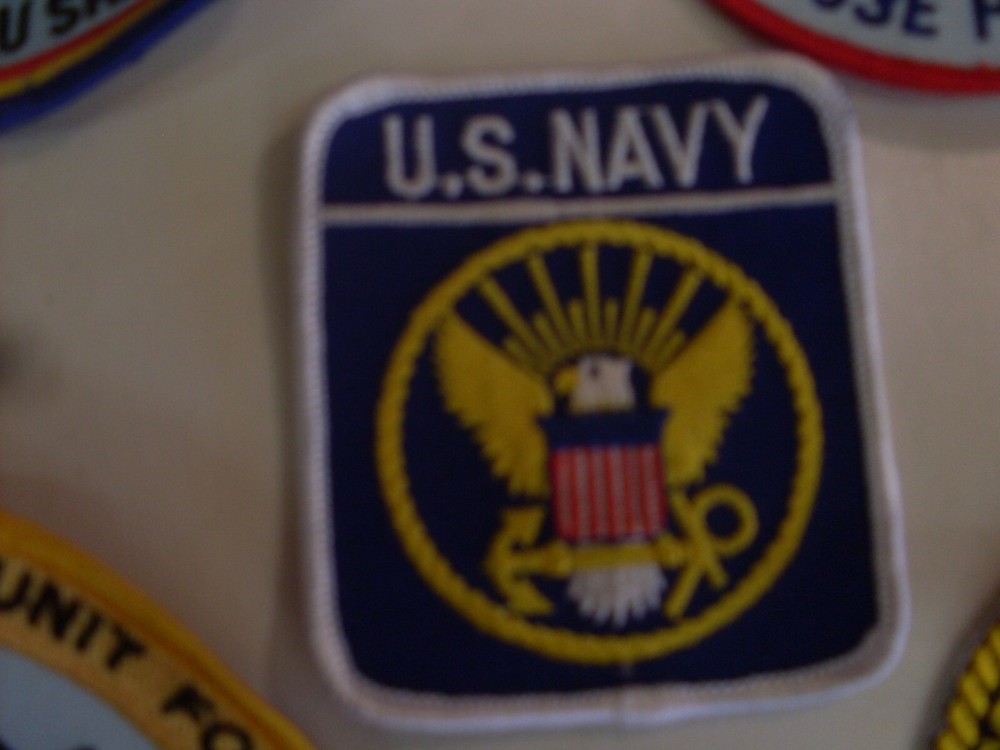 Navy USA 4 medium one small patch collection patches embroidered for display
