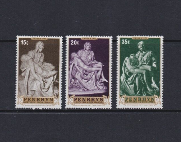 Penrhyn 1976 Easter art Michelangelo MNH