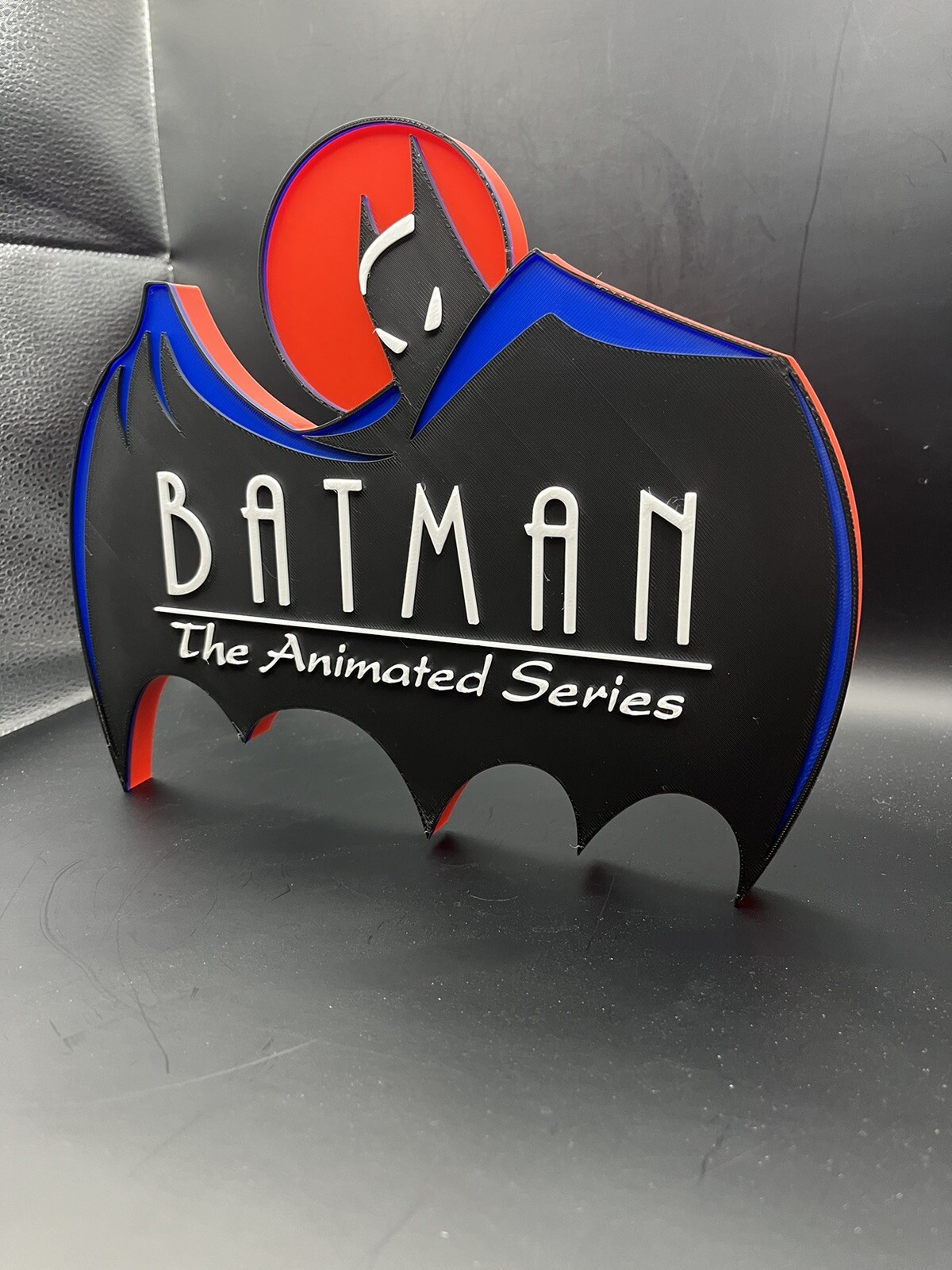 Batman the Animated Series Logo Sign Display | 3D Wall Desk Shelf Art