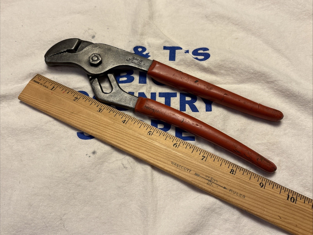 1990 Snap-on Tools USA 9" Adjustable Joint Interlocking Channel Pliers 91CP
