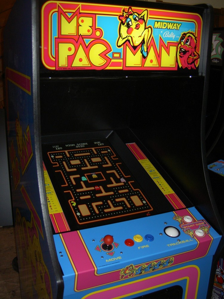 Multicade Ms Pac Man Control Panel Overlay 3 inch trackball 2 1/4 Full Wrap