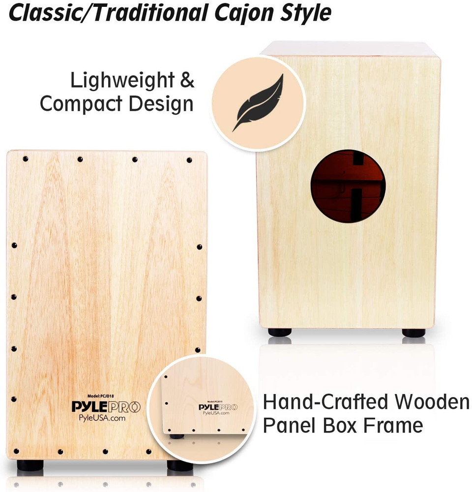 Jam Cajon - Wooden Cajon Stringed Percussion Box (PCJD18)