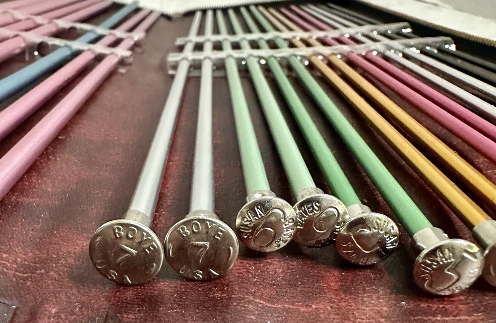 Vintage Susan Bates Knitting Needles with Case