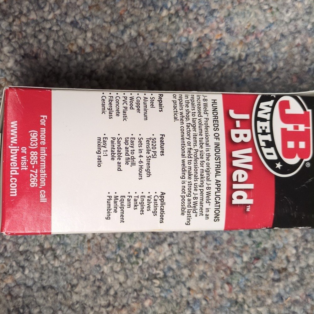 JB Weld 8280 Industro Weld Welding Compound Professional size Cold Weld