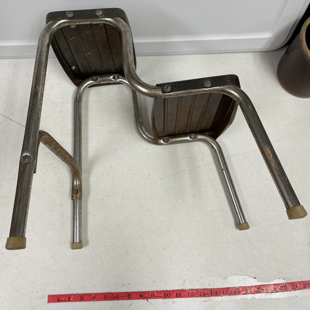 Griswold Two Step Stool Vintage Rusty Primitive Missing Nonskid Rubber ￼