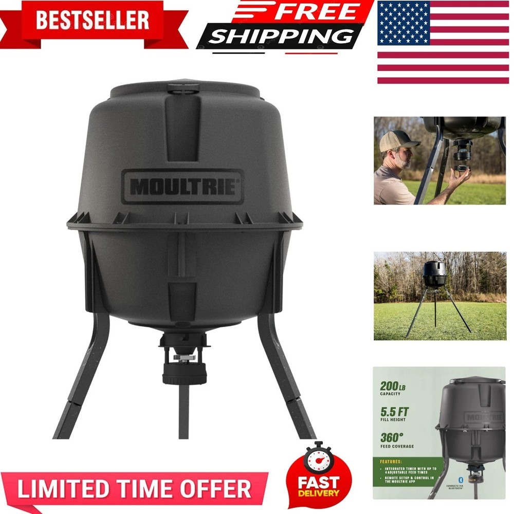Deer Feeder Standard - 30-Gallon - Quick-Lock Hopper System - Digital Timer C...