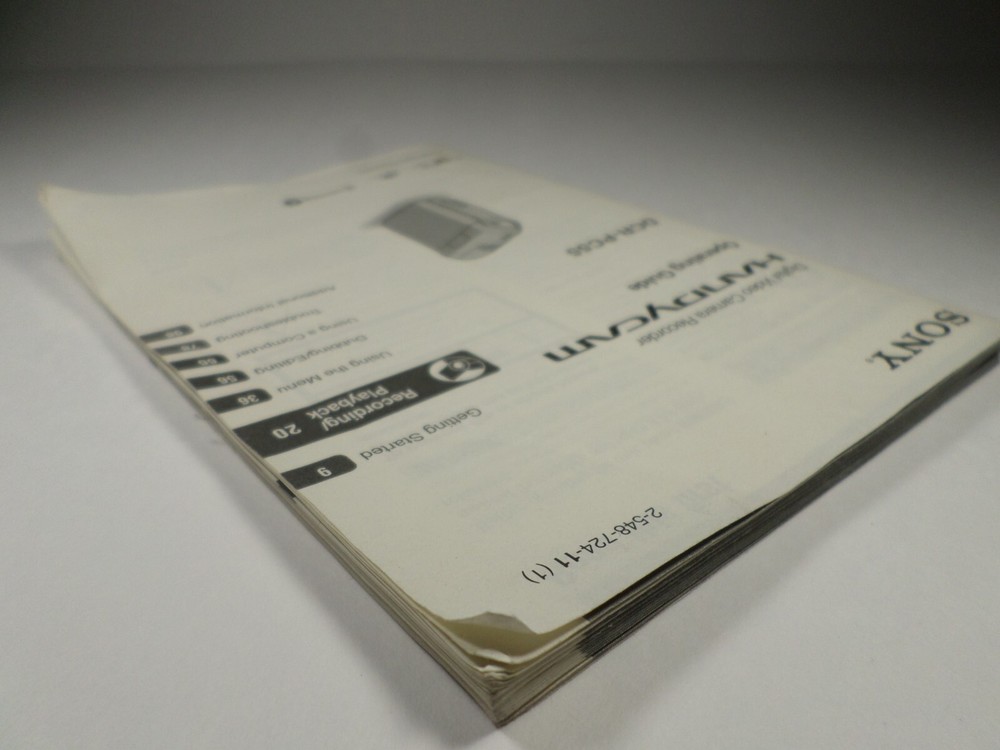 Sony DCR-PC55 Handycam Owners Manual Operating Guide