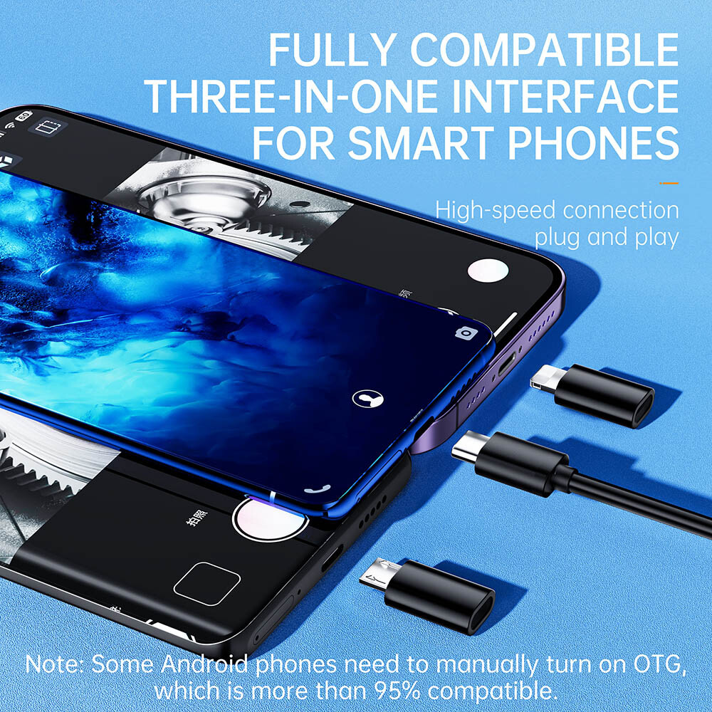 2MP Single/Dual Lens Waterproof Endoscope Camera Borescope for Iphone Android US